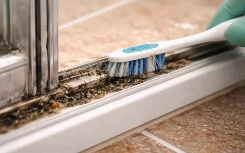 Cleaning Aluminum Shower Door Tracks