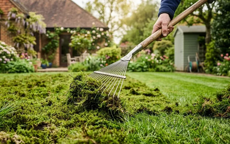 Gently Raking Moss