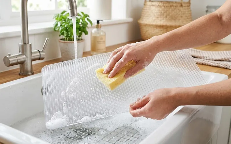 Gently Washing Refrigerator Mats