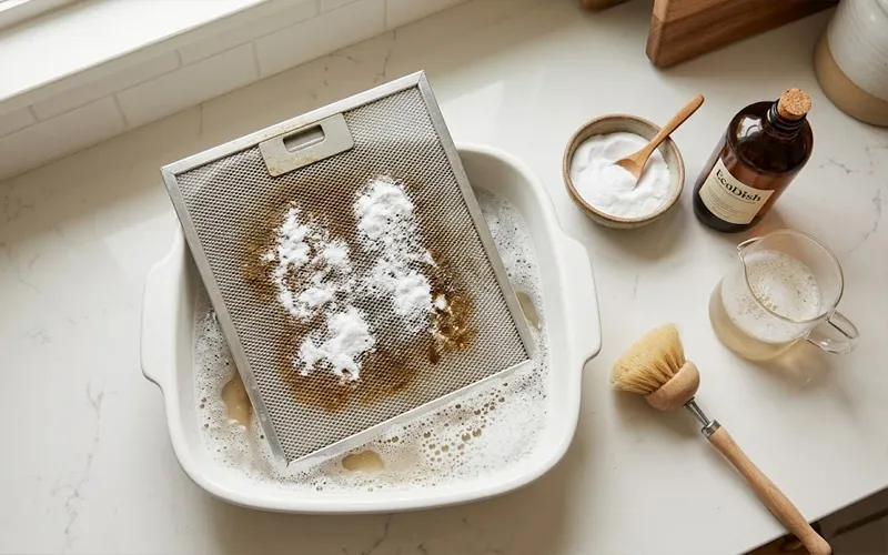 Removing Stubborn Grease with Baking Soda