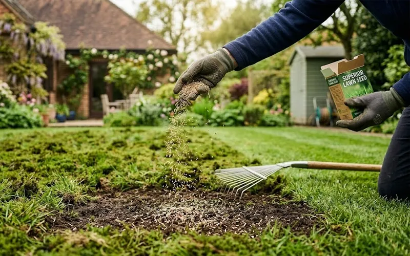 Repairing Bare Patches After Moss Removal
