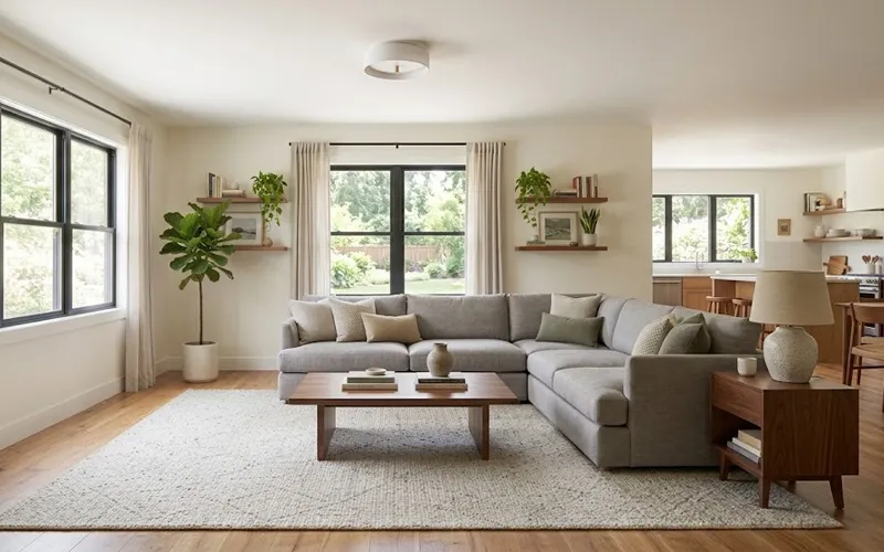 Rug Placement With an L-Shaped Sofa