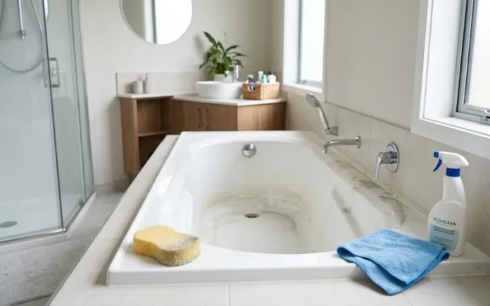 how to clean a bathtub to make it white again
