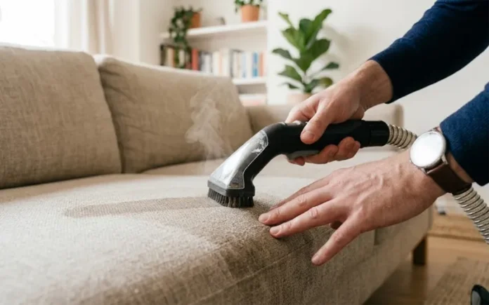 how to clean a sofa with a steamer