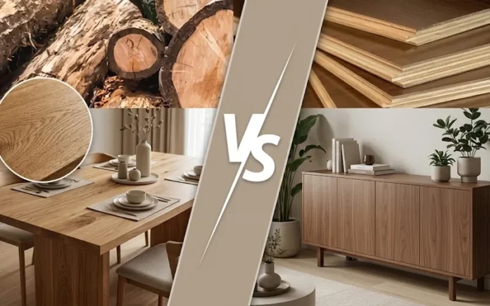 solid wood vs engineered wood furniture