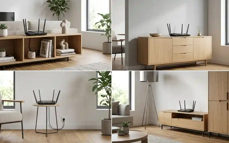ways to hide router in living room