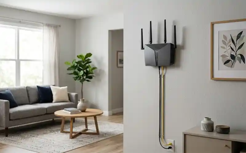 ways to hide router in living room