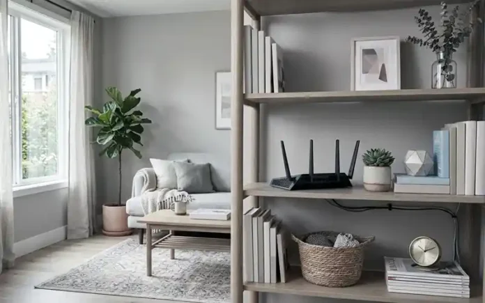 ways to hide router in living room